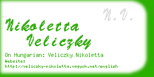 nikoletta veliczky business card